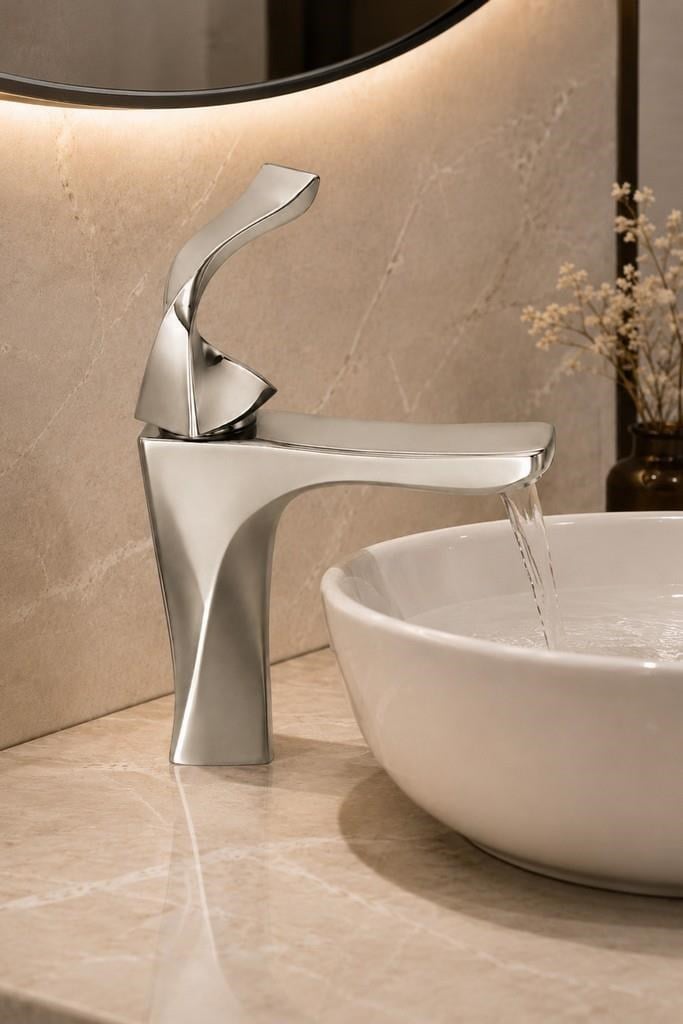 FEXO KISA LAVABO BATARYASI MAT NIKEL