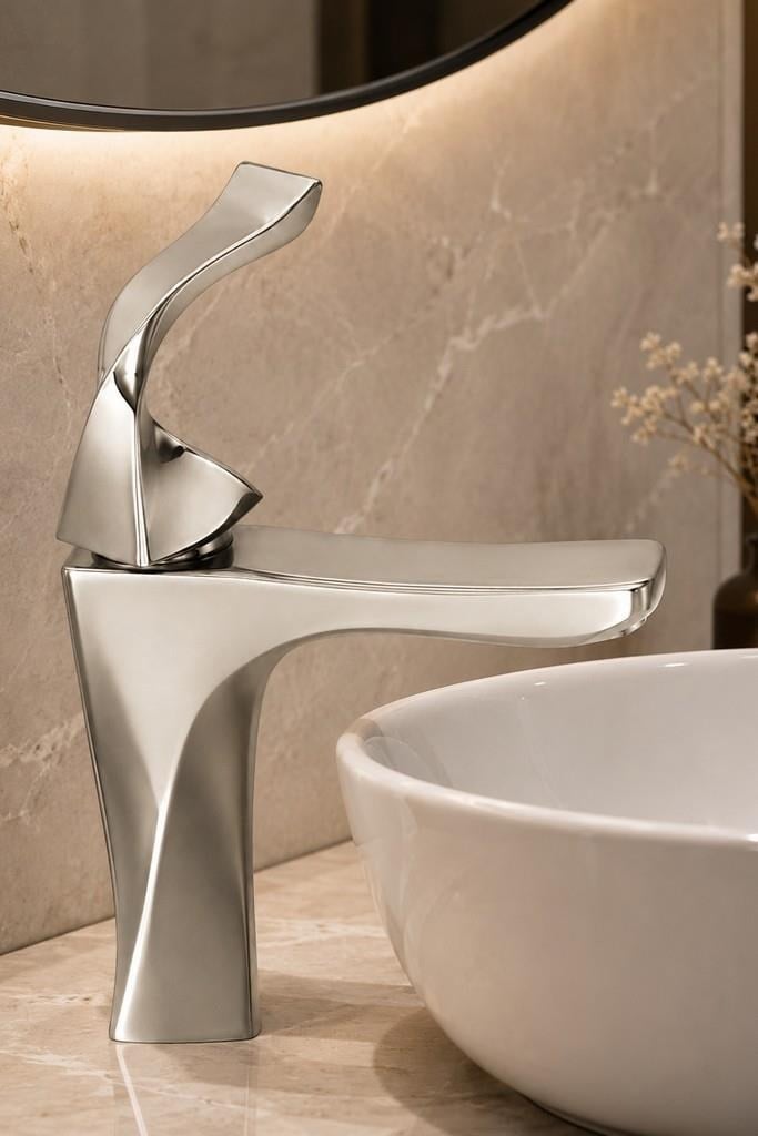 FEXO KISA LAVABO BATARYASI MAT NIKEL