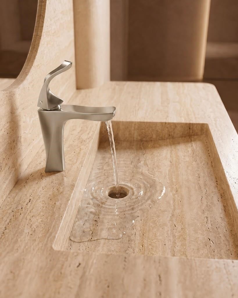 FEXO KISA LAVABO BATARYASI MAT NIKEL
