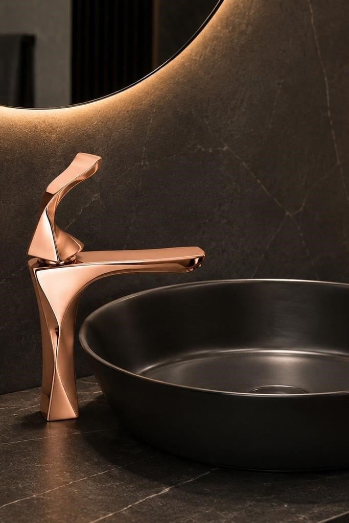 FEXO KISA LAVABO BATARYASI PARLAK ROSE