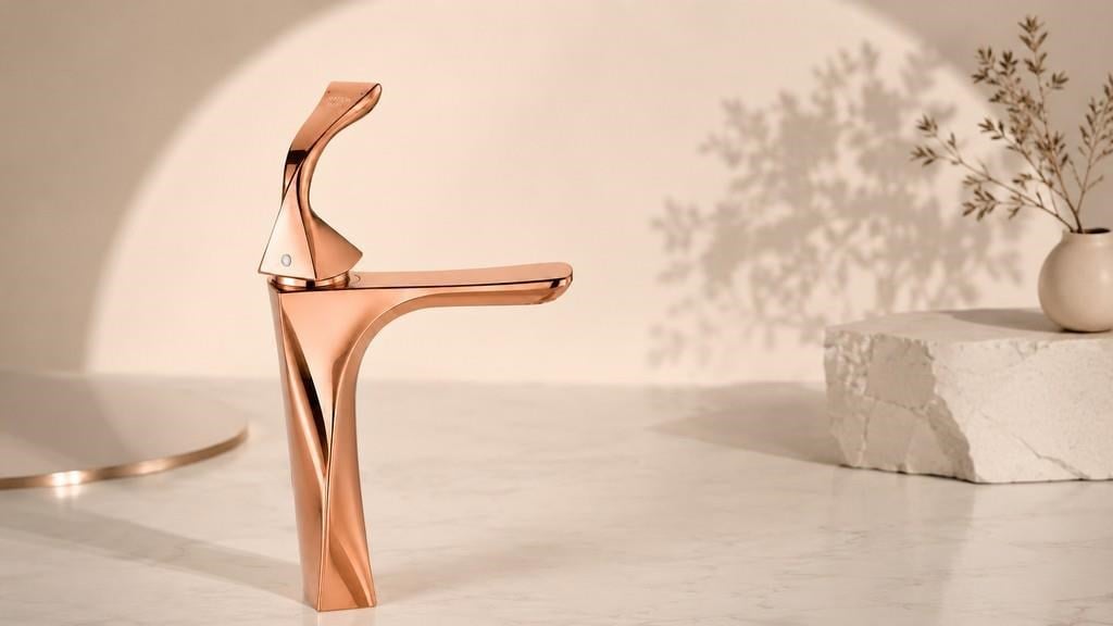 FEXO KISA LAVABO BATARYASI PARLAK ROSE
