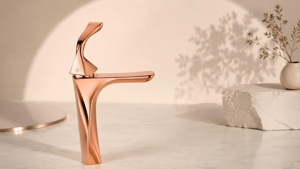 FEXO KISA LAVABO BATARYASI PARLAK ROSE