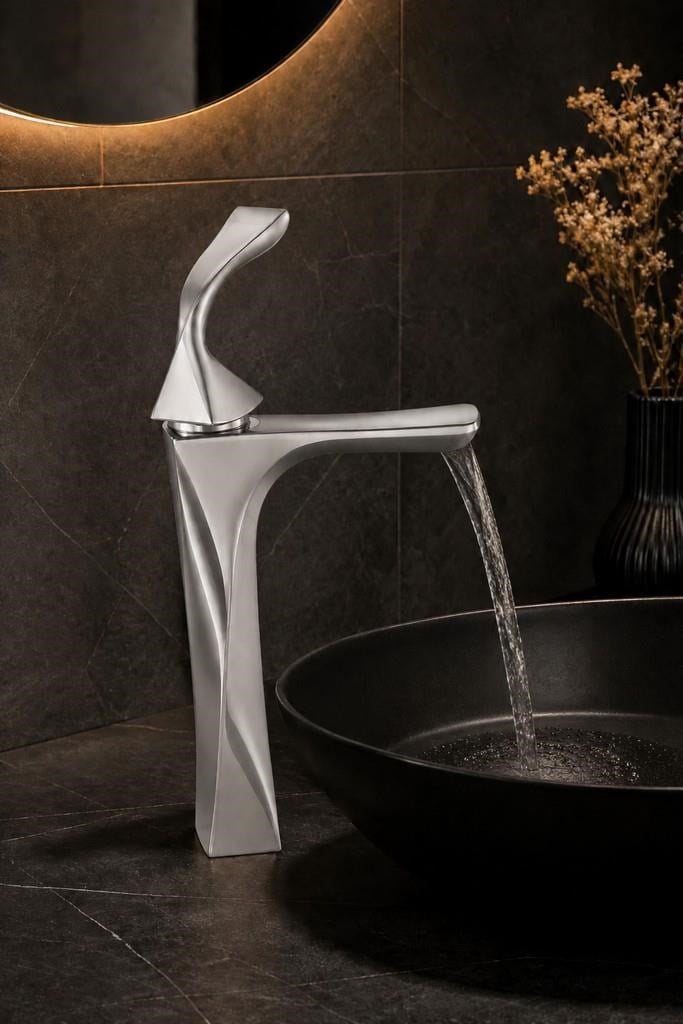 FEXO UZUN LAVABO BATARYASI MAT NIKEL
