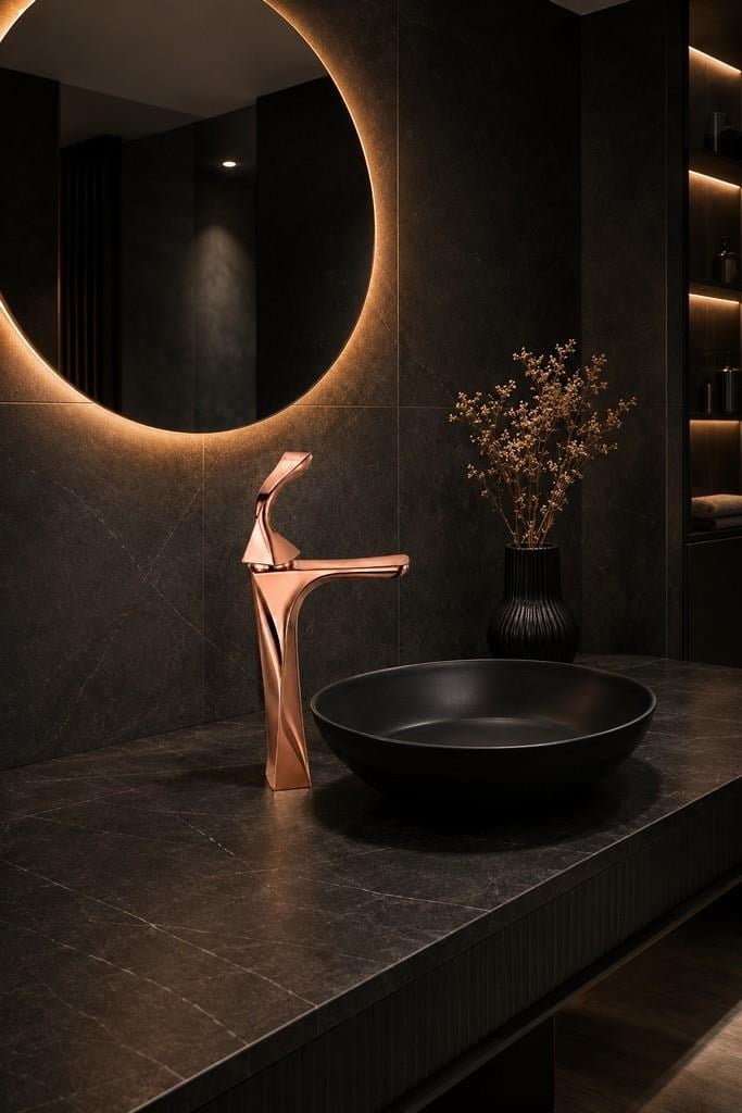 FEXO UZUN LAVABO BATARYASI PARLAK ROSE