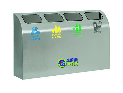 GERİ DÖNÜŞÜM ÜNİTESİ 4LÜ PASL. DUVAR TİP 26*80*120