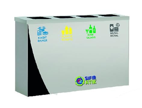 GERİ DÖNÜŞÜM ÜNİTESİ 4LÜ PASL. 30*70*120CM