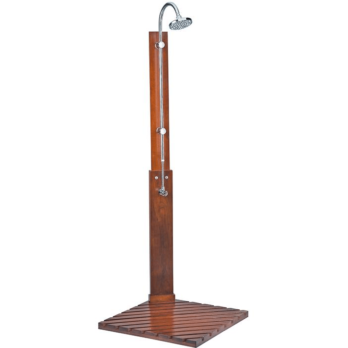 HAVUZ DUŞ SİSTEMİ KROM KARE AĞAÇ TABAN 70*70*205CM