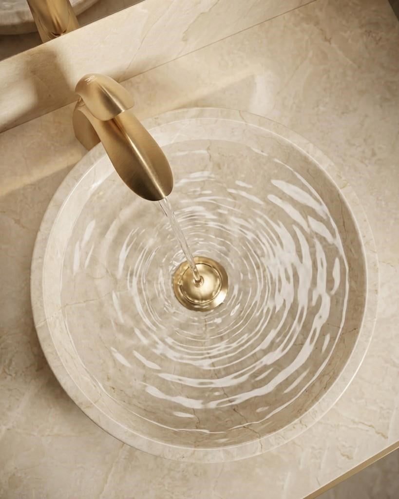 LUCA KISA LAVABO BATARYASI PARLAK ALTIN