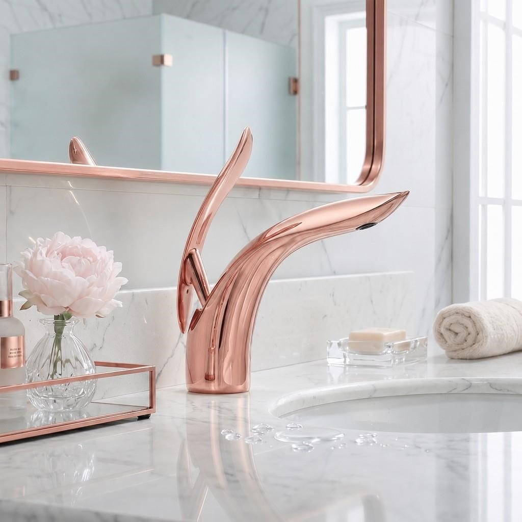 LUCA KISA LAVABO BATARYASI PARLAK ROSE