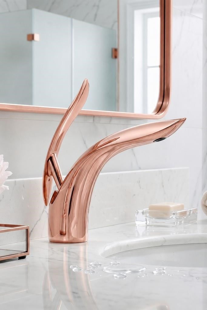 LUCA KISA LAVABO BATARYASI PARLAK ROSE