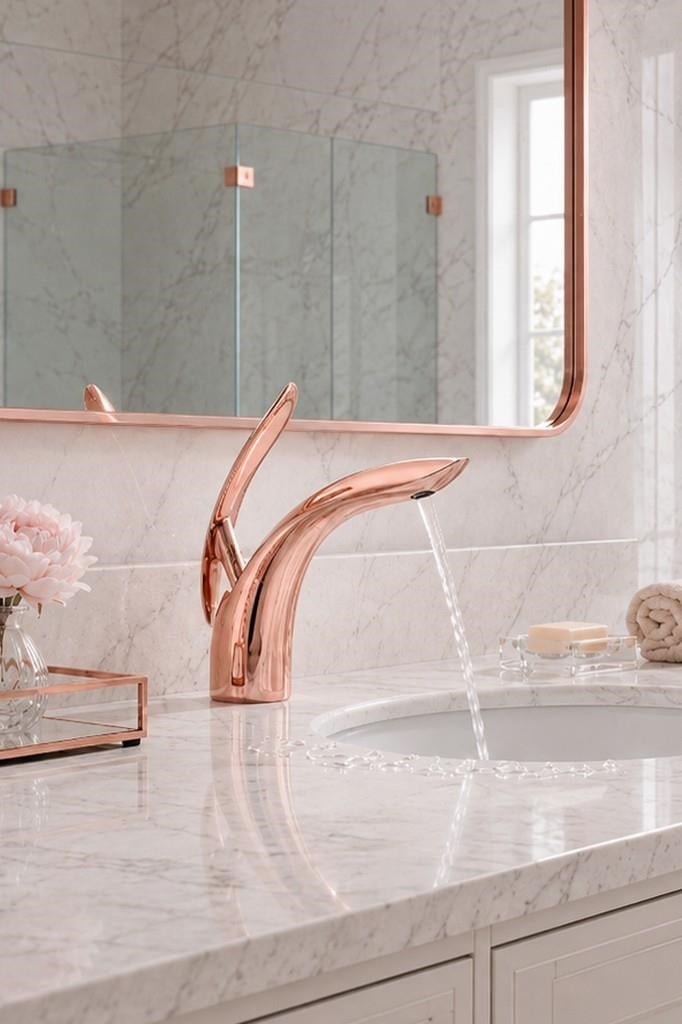 LUCA KISA LAVABO BATARYASI PARLAK ROSE
