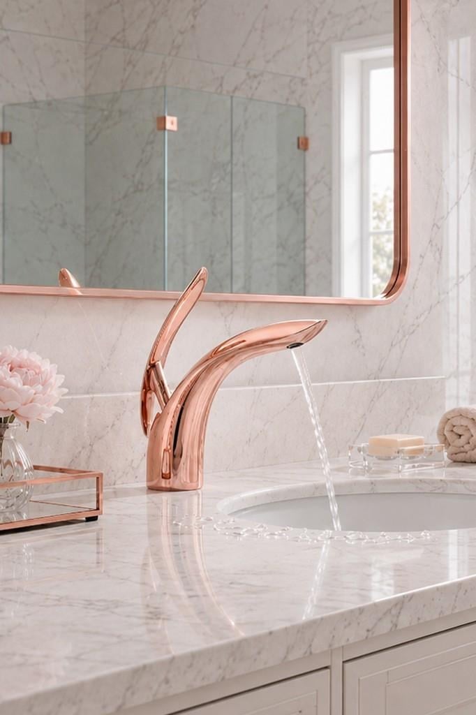 LUCA KISA LAVABO BATARYASI PARLAK ROSE