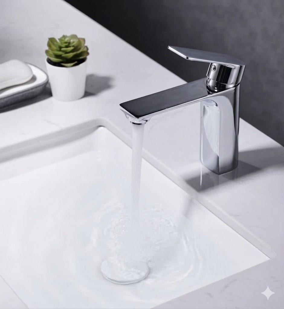 MODA KISA LAVABO BATARYASI PARLAK KROM