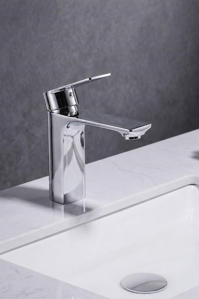 MODA KISA LAVABO BATARYASI PARLAK KROM