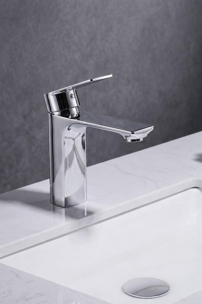MODA KISA LAVABO BATARYASI PARLAK KROM