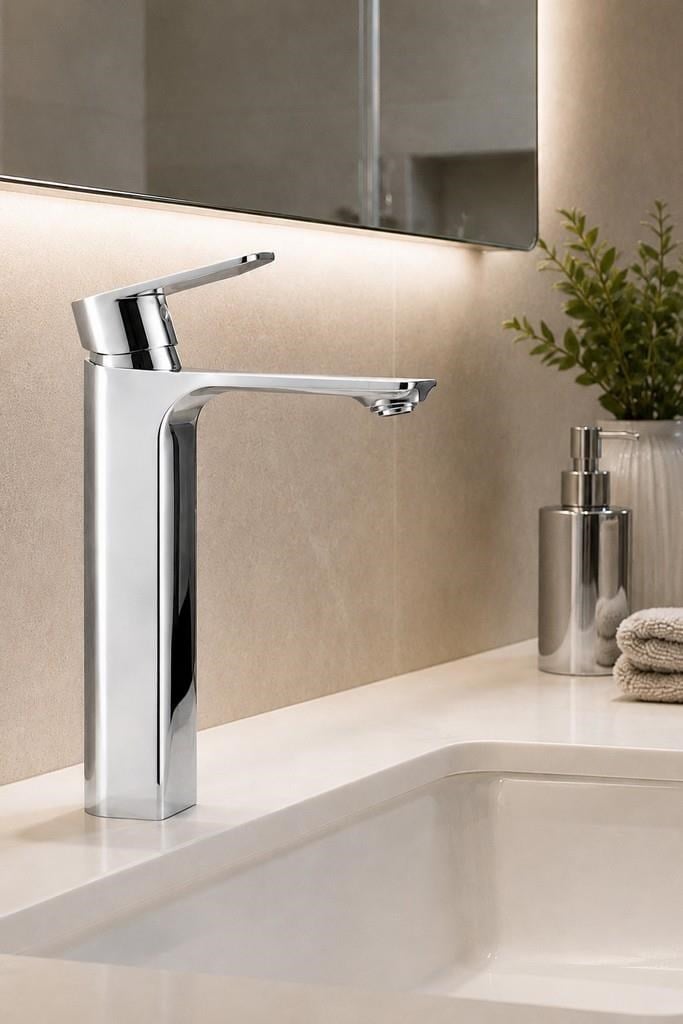 MODA UZUN LAVABO BATARYASI PARLAK KROM