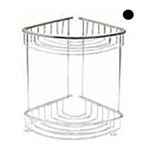 MONO OVAL DALGALI ŞAMPUANLIK 2Lİ 20*20CM SİYAH