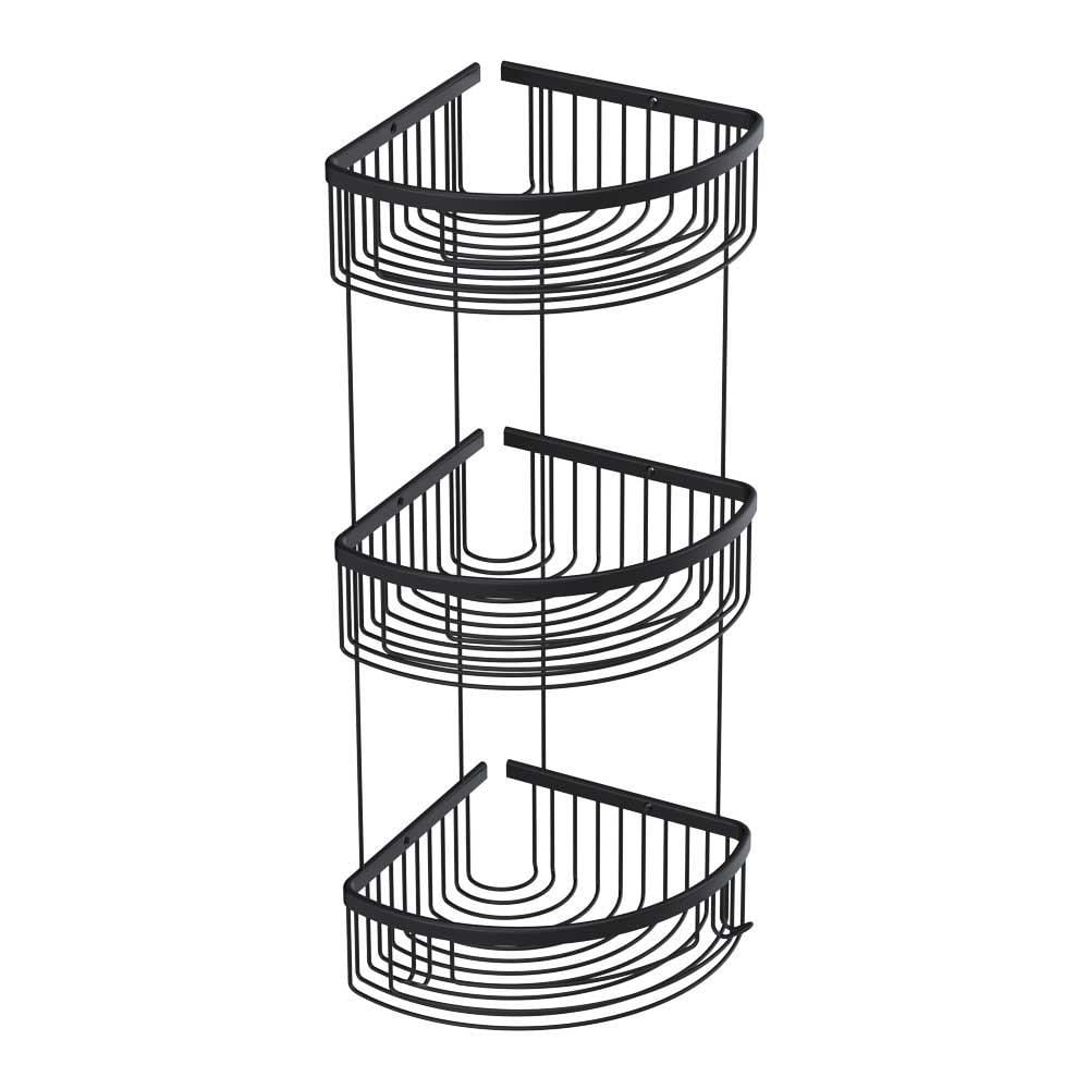 MONO OVAL DALGALI ŞAMPUANLIK 3LÜ 20*20CM SİYAH