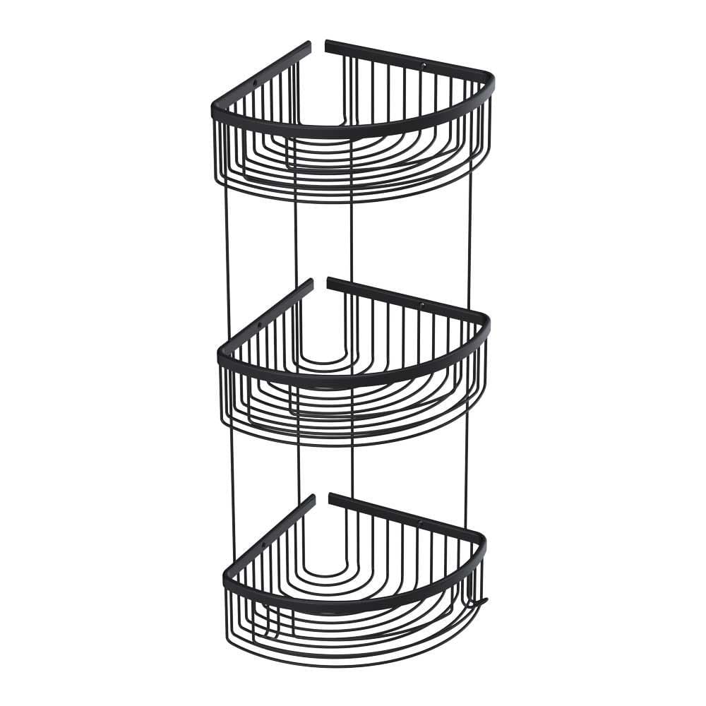 MONO OVAL DALGALI ŞAMPUANLIK 3LÜ 20*20CM SİYAH
