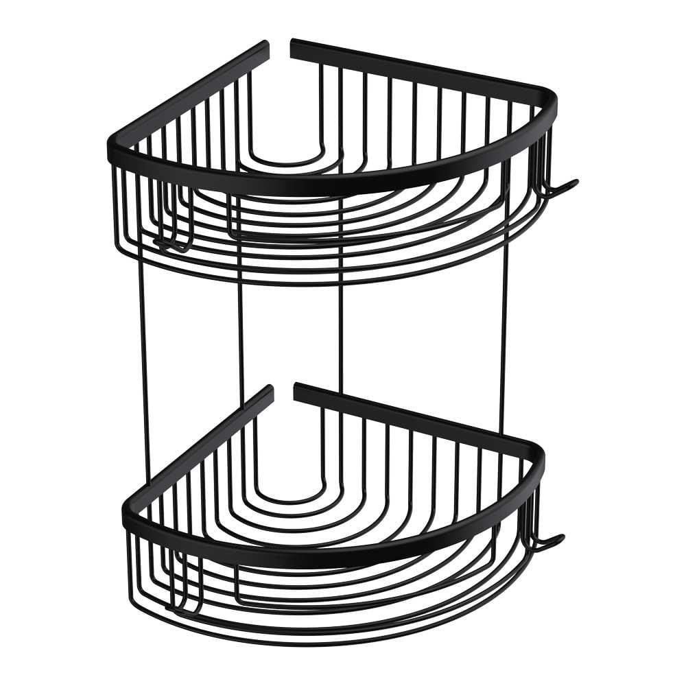 MONO OVAL ŞAMPUANLIK 2Lİ SİYAH 22*22CM