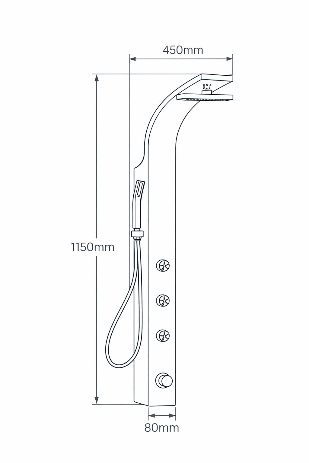 PANEL DUŞ SİSTEMİ SUS 304 İNOX KROM DESENLİ