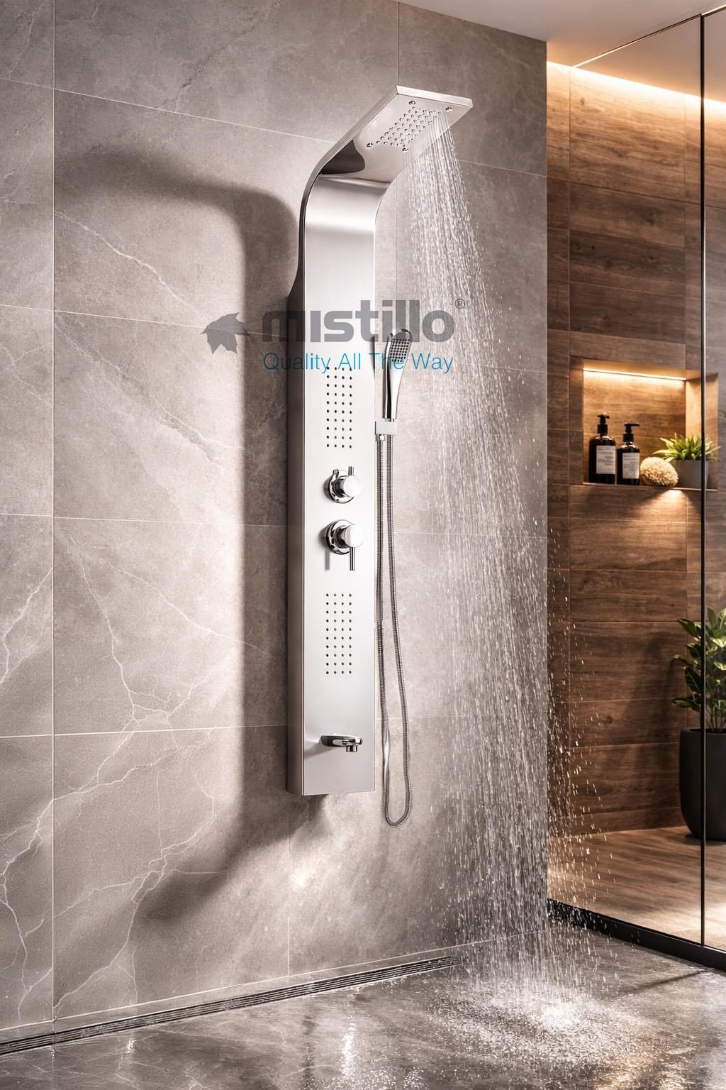 PANEL DUŞ SİSTEMİ SUS  304 PARLAK KROM