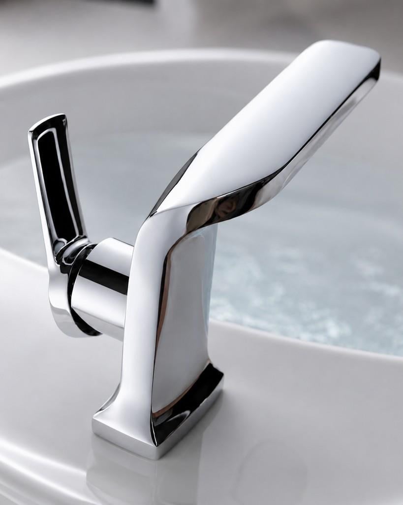 PRIM KISA LAVABO BATARYASI PARLAK KROM