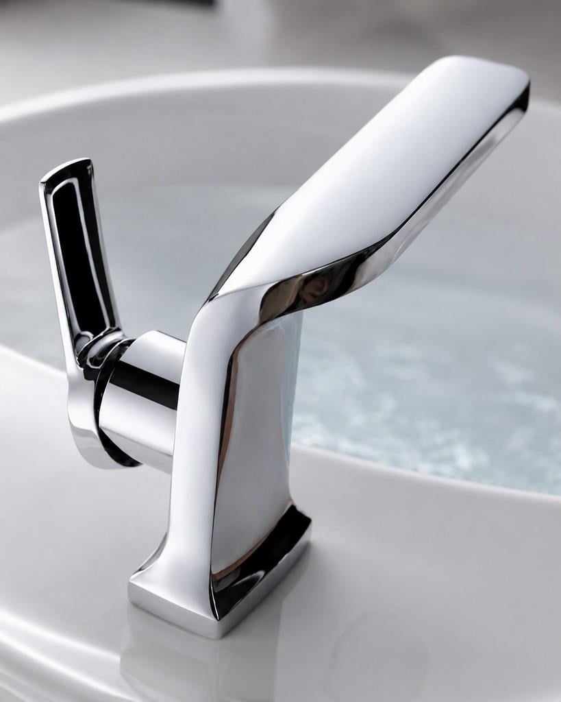PRIM KISA LAVABO BATARYASI PARLAK KROM
