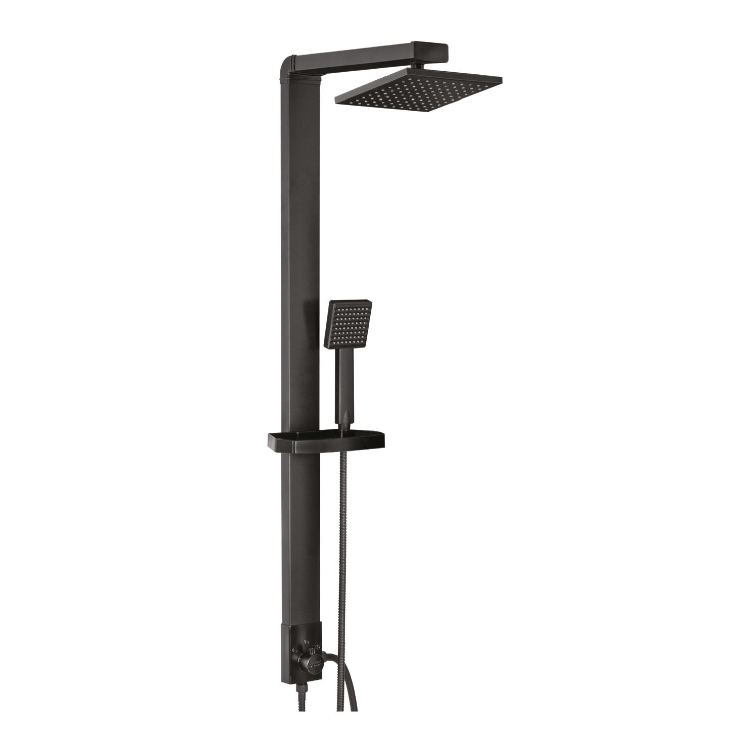 REGARD RAİN DUŞ SİSTEMİ 200X200 MM KARE TEPE DUŞU SİYAH