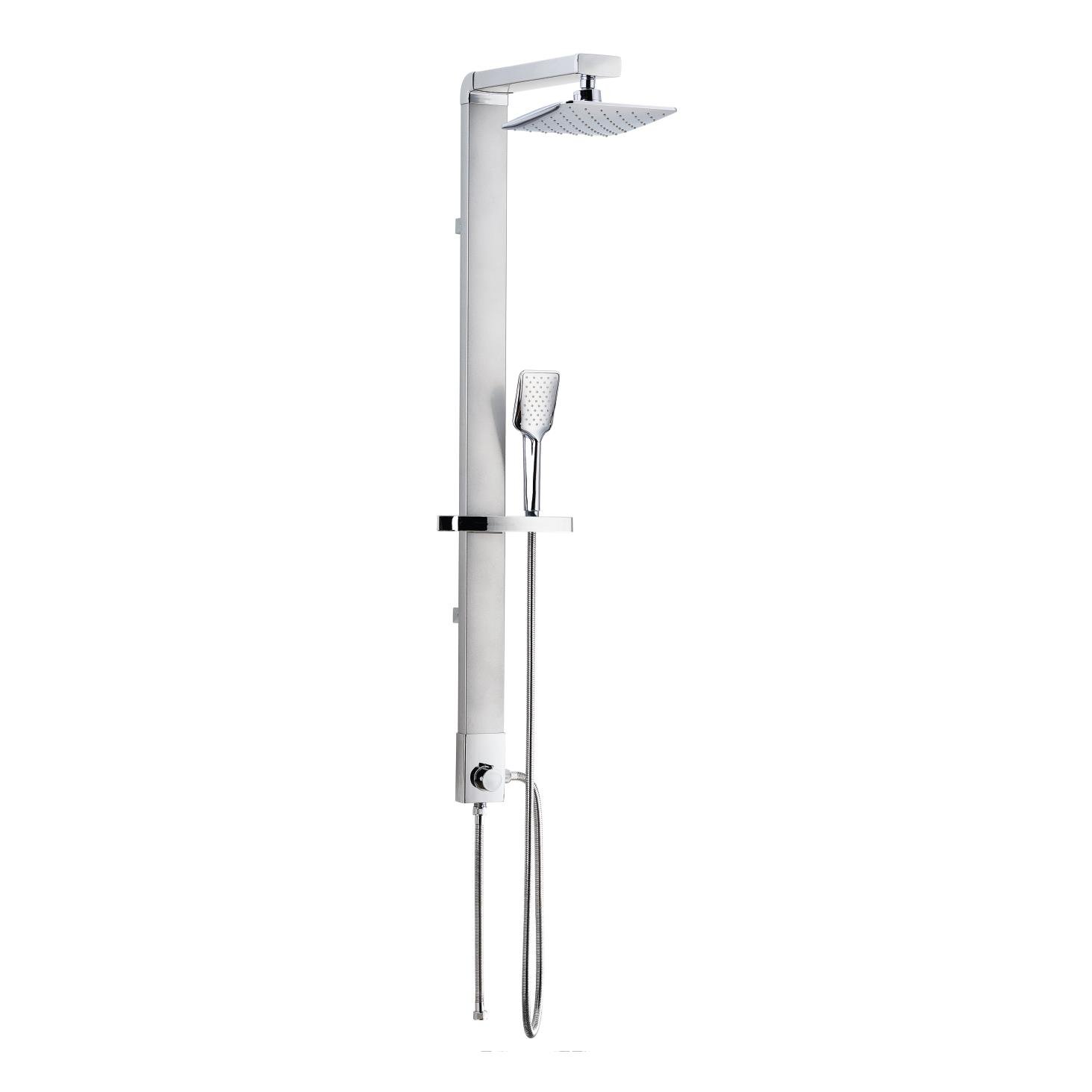 REGARD RAİN DUŞ SİSTEMİ 200X200 MM KARE TEPE DUŞU GRİ-KROM