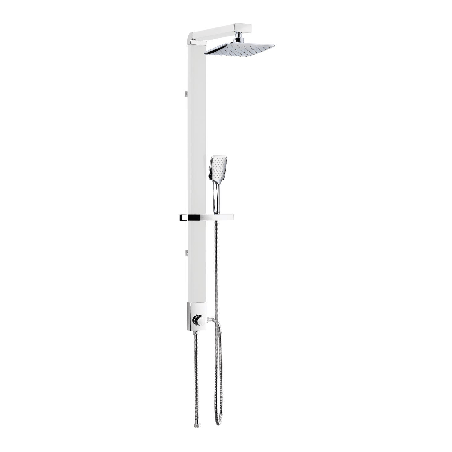 REGARD RAİN DUŞ SİSTEMİ 200X200 MM KARE TEPE DUŞU BEYAZ-KROM