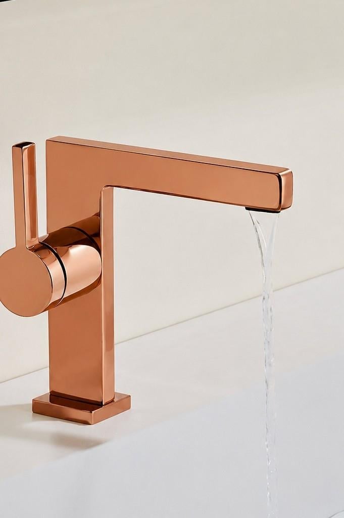 SERA KISA LAVABO BATARYASI PARLAK ROSE