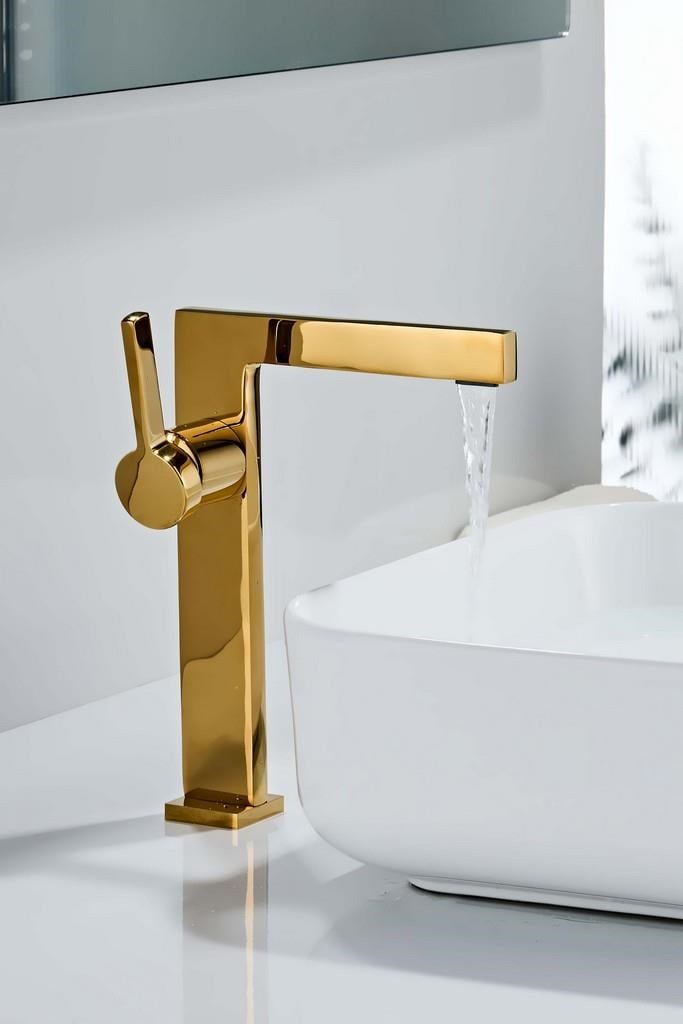 SERA UZUN LAVABO BATARYASI PARLAK ALTIN