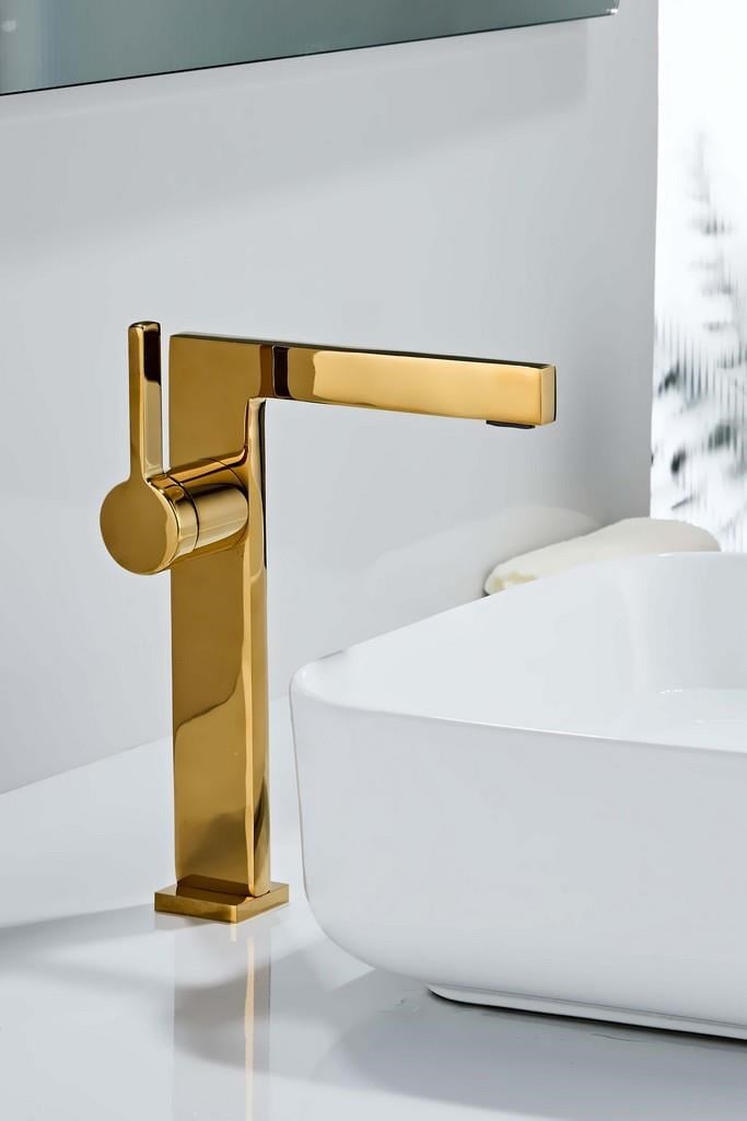 SERA UZUN LAVABO BATARYASI PARLAK ALTIN