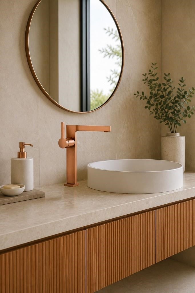 SERA UZUN LAVABO BATARYASI PARLAK ROSE