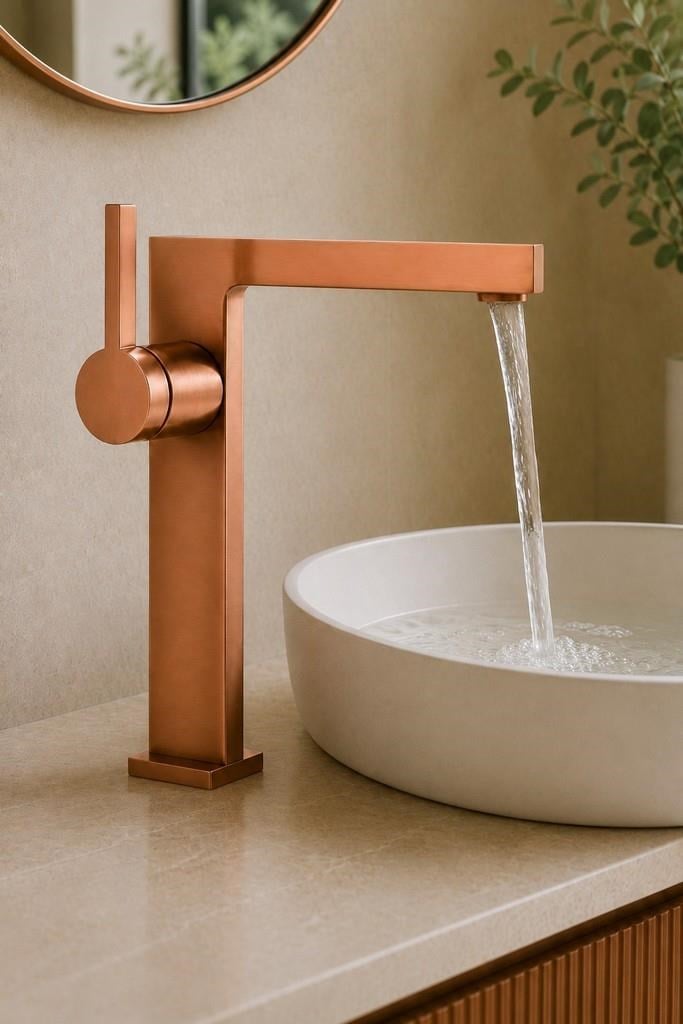 SERA UZUN LAVABO BATARYASI PARLAK ROSE