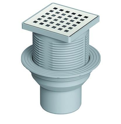 SİFON YALITIM Ø40 10*10CM DUVAR DİBİ PAS.IZGARA AL