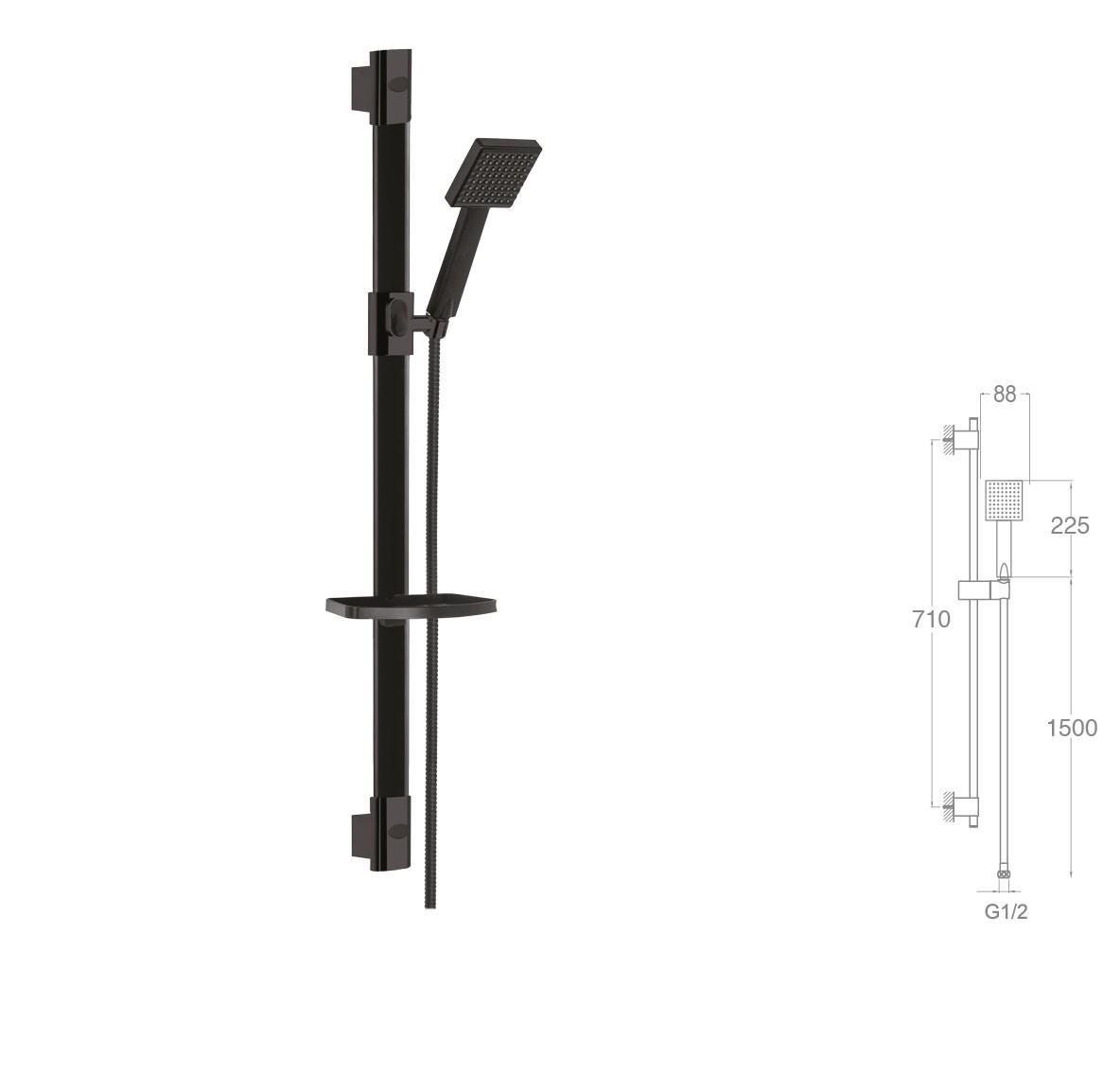 SÜRGÜLÜ DUŞ SETİ + Ø50X22MM ELİPS BORULU ELEKTROST