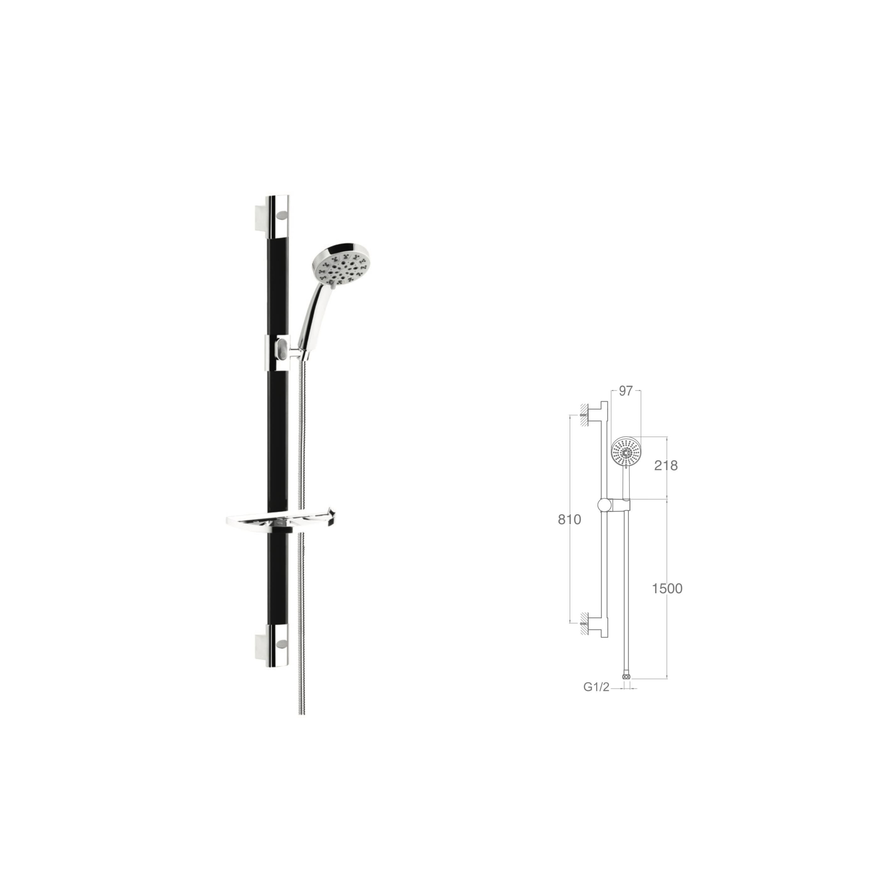 SÜRGÜLÜ DUŞ SETİ + Ø50X22MM ELİPS BORULU ELEKTROST