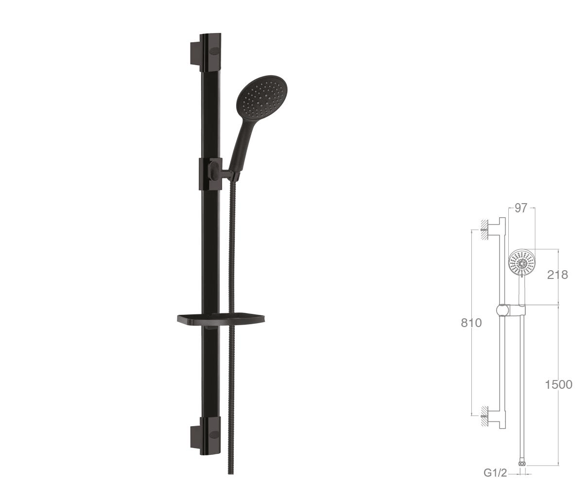 SÜRGÜLÜ DUŞ SETİ + Ø50X22MM ELİPS BORULU ELEKTROST