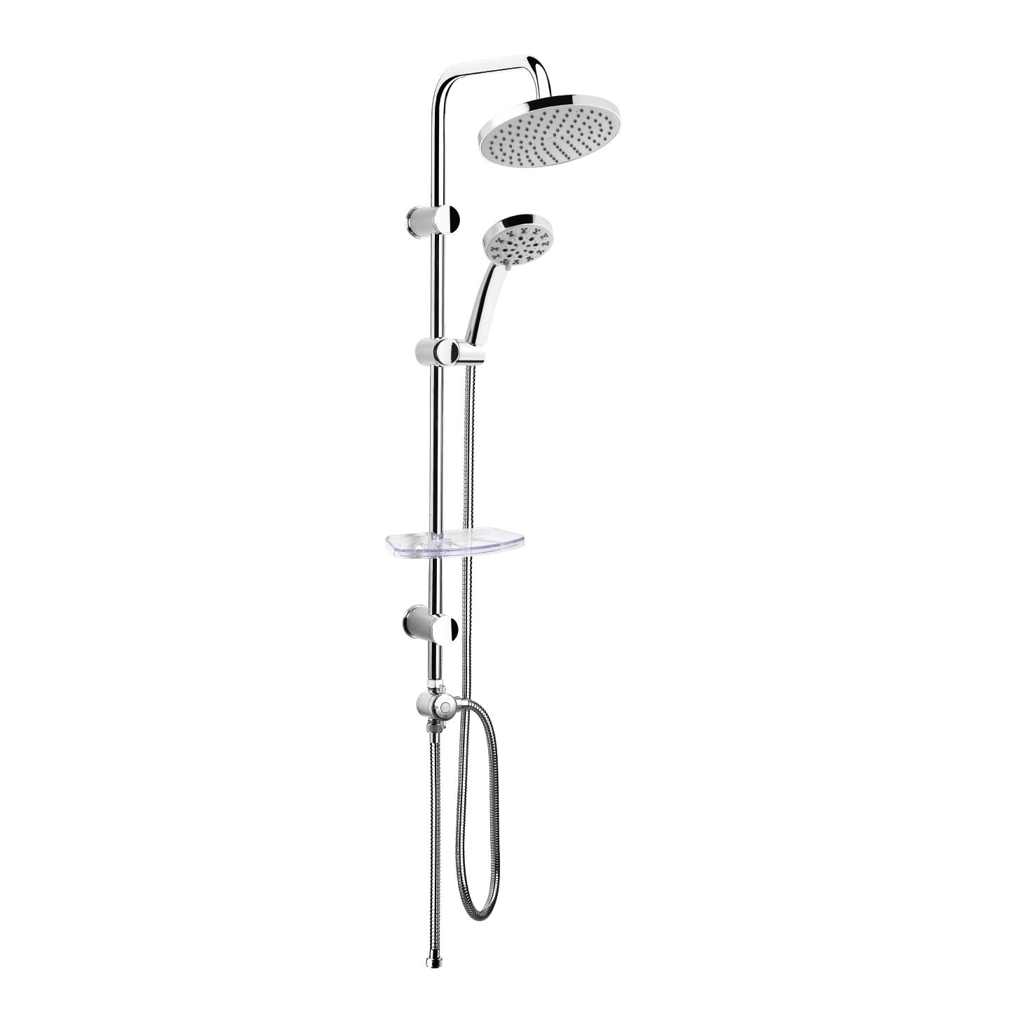 TOWER DUŞ SİSTEMİ Ø200MM YUVARLAK TEPE DUŞU+5 FONKSİYONLU EL DUŞU