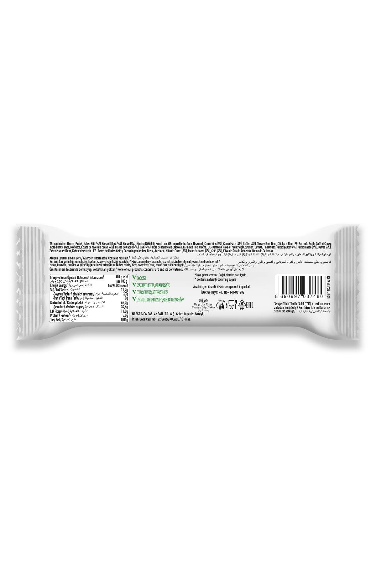 Meyve Bar Kahveli Kakaolu 40g x 12 Adet