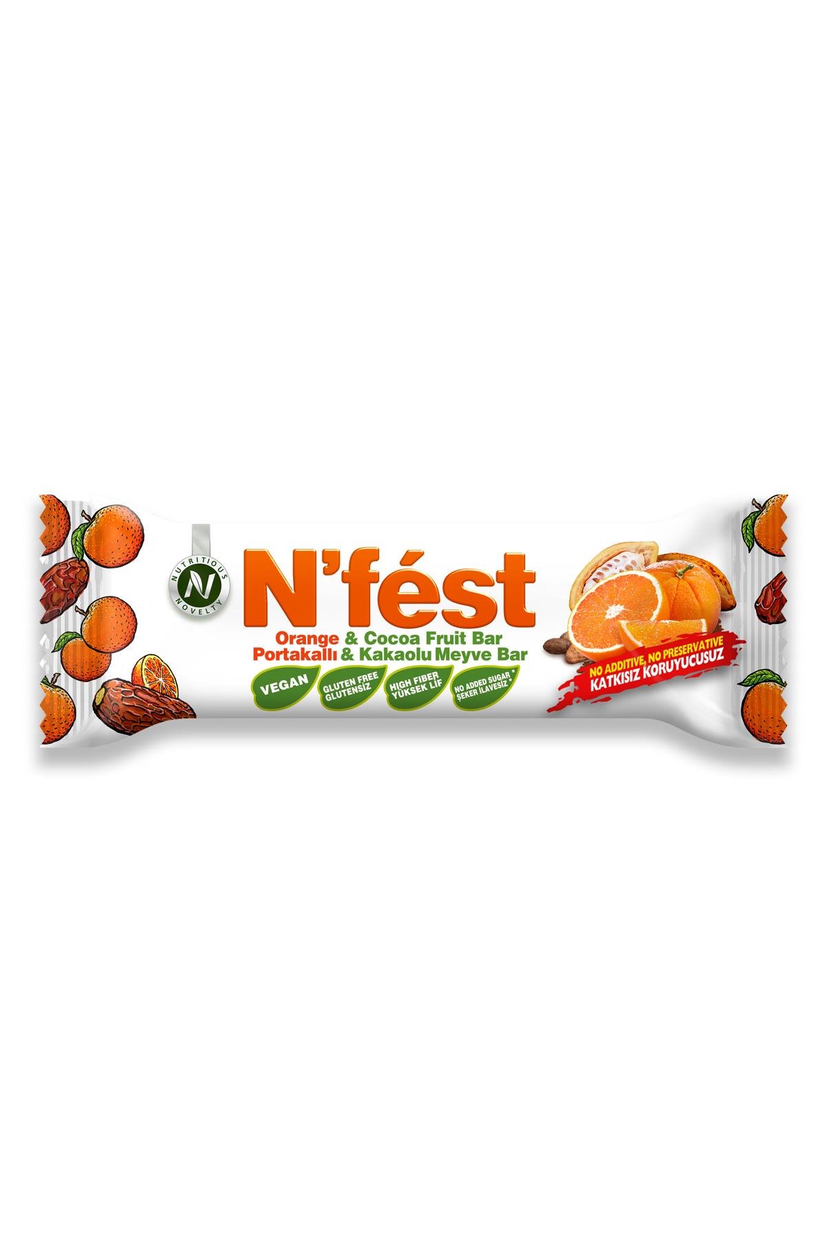 Meyve Bar Portakallı Kakaolu 40g x 12 Adet