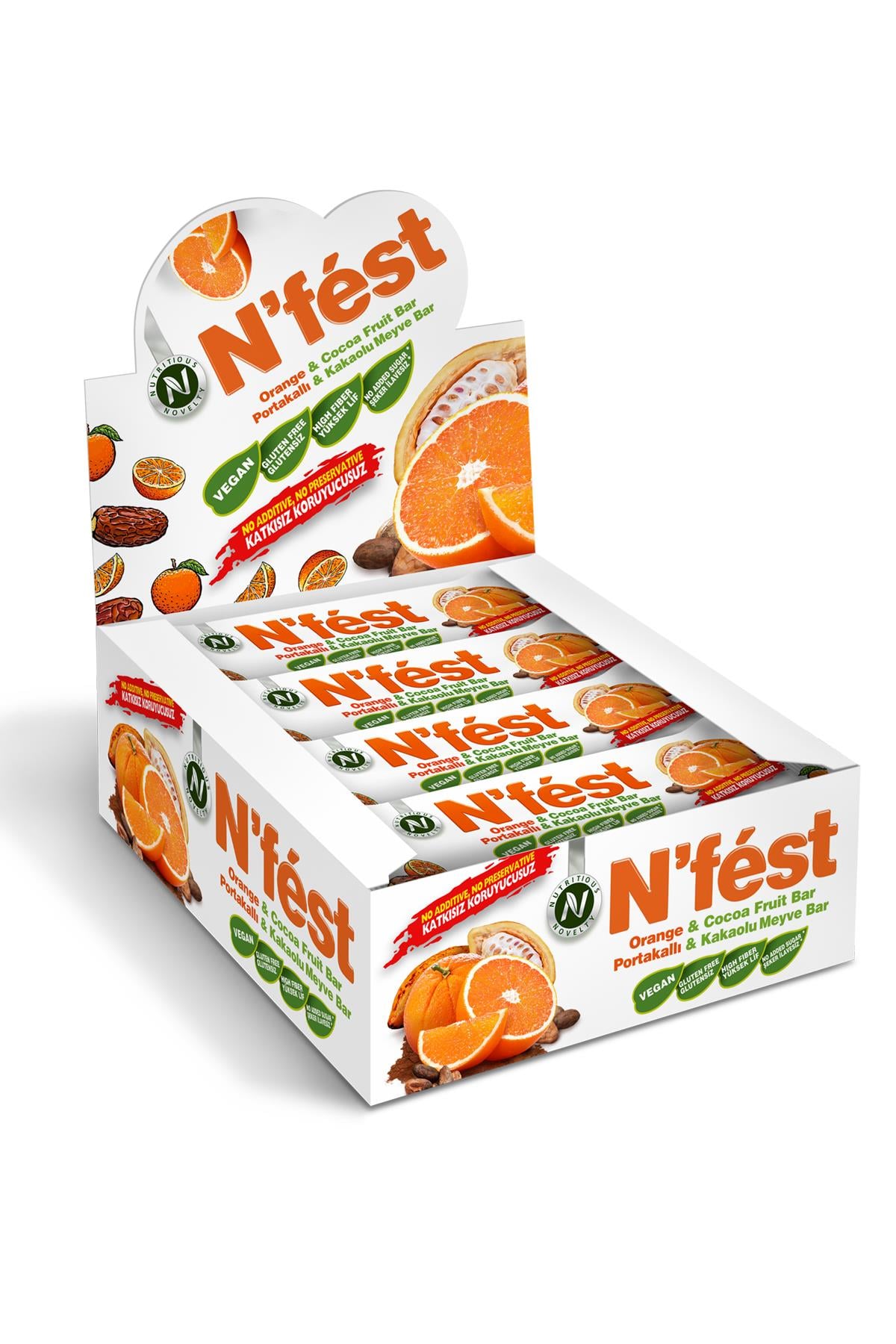 Meyve Bar Portakallı Kakaolu 40g x 12 Adet
