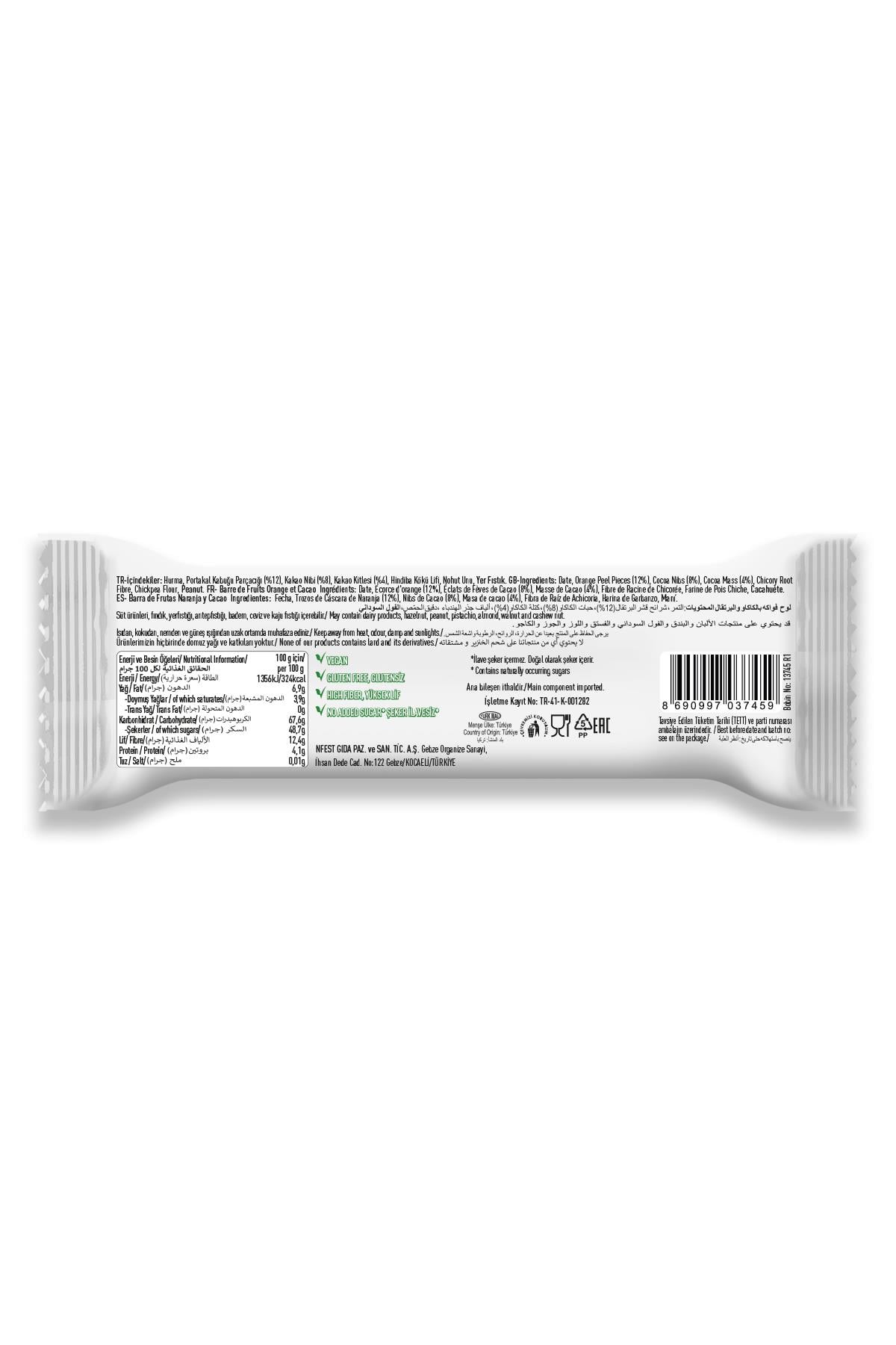 Meyve Bar Portakallı Kakaolu 40g x 12 Adet