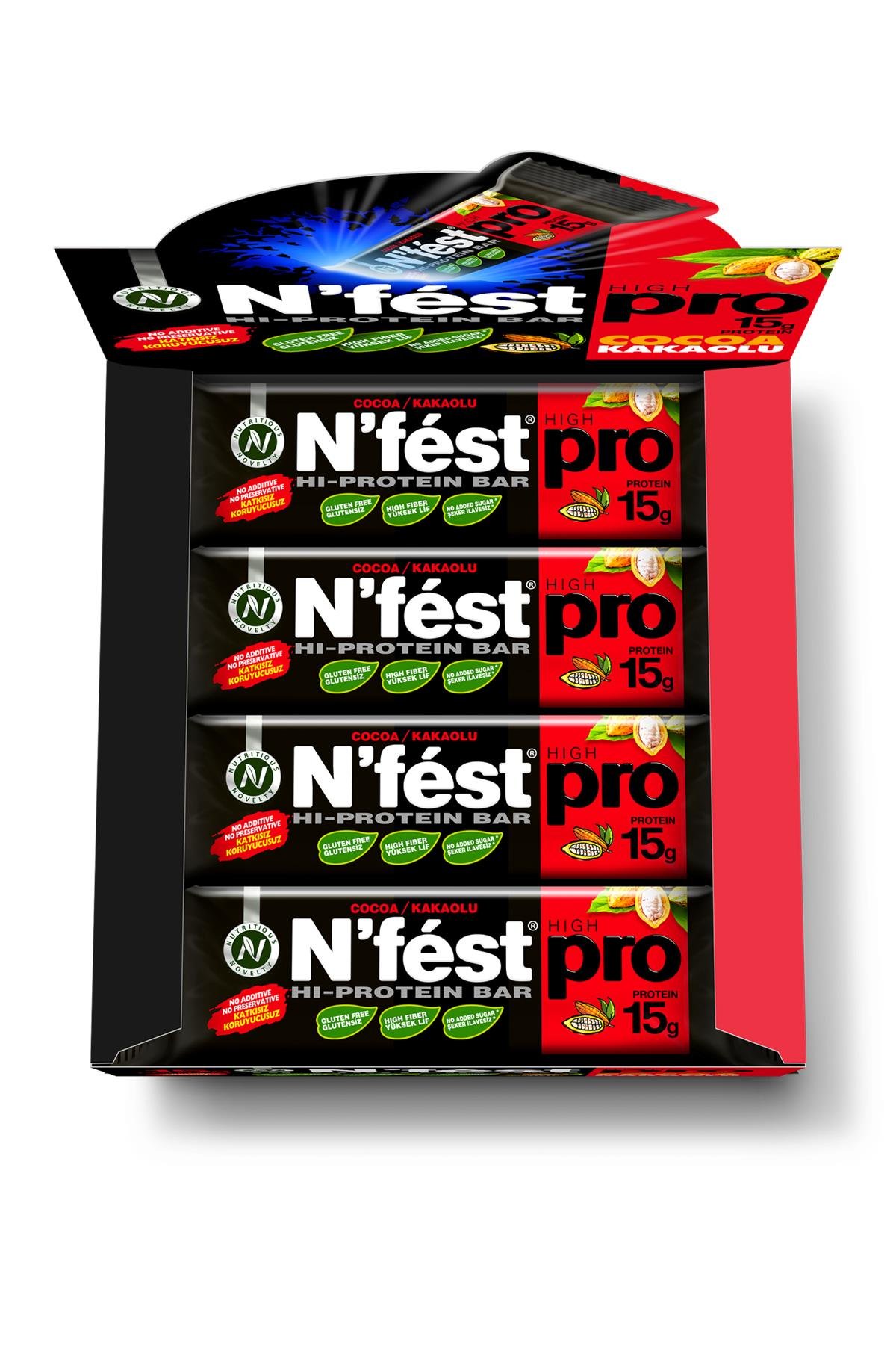 Yüksek Protein Bar Kakaolu 45g x 12 Adet
