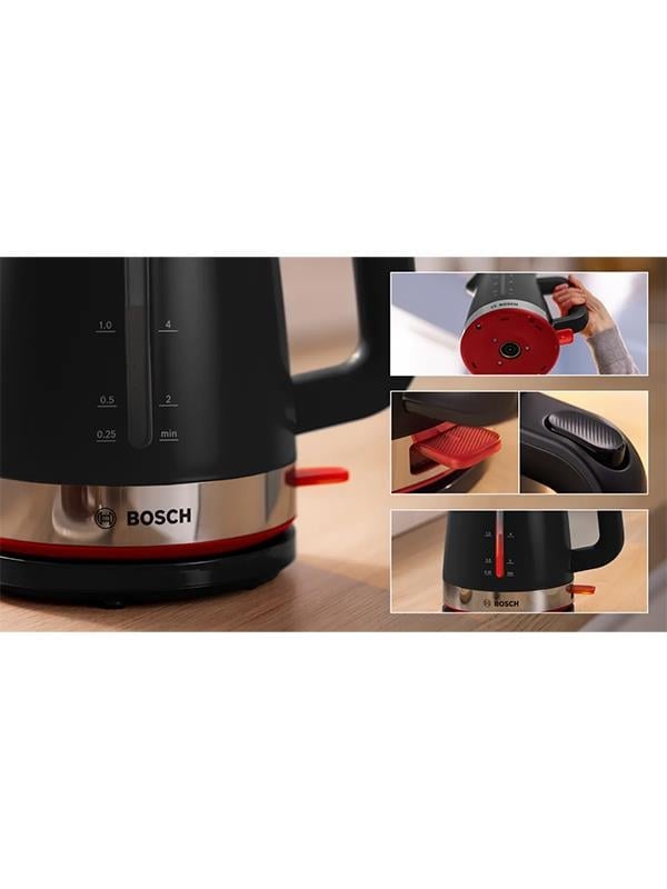 Bosch TWK4M223 1.7 lt. Kettle Siyah