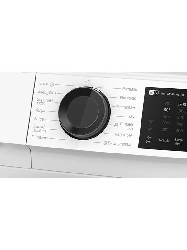 Bosch WGK242Z0TR 9 Kg 1200 Devir Home Connect Çamaşır Makinesi Beyaz
