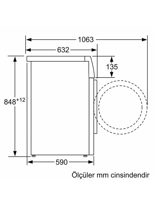Bosch WGK242ZXTR 9 Kg 1200 Devir Home Connect Çamaşır Makinesi Beyaz