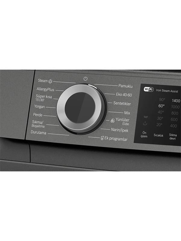 Bosch WGK264ZRTR 11 Kg 1400 Devir Home Connect Çamaşır Makinesi Antrasit